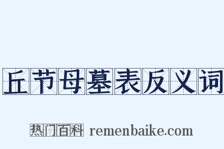 丘节母墓表反义词是什么意思的图片